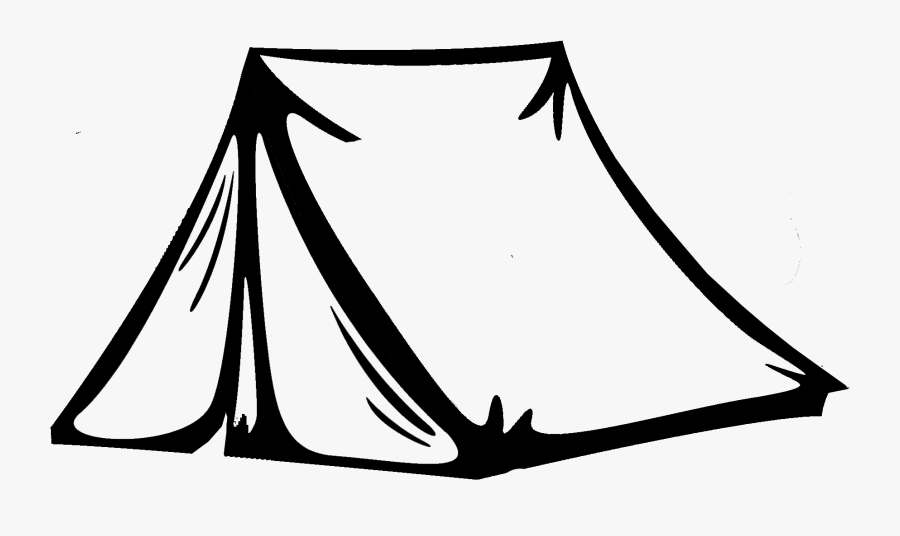 Transparent Tent Clipart - Camping Tent Clipart Black And White, Transparent Clipart