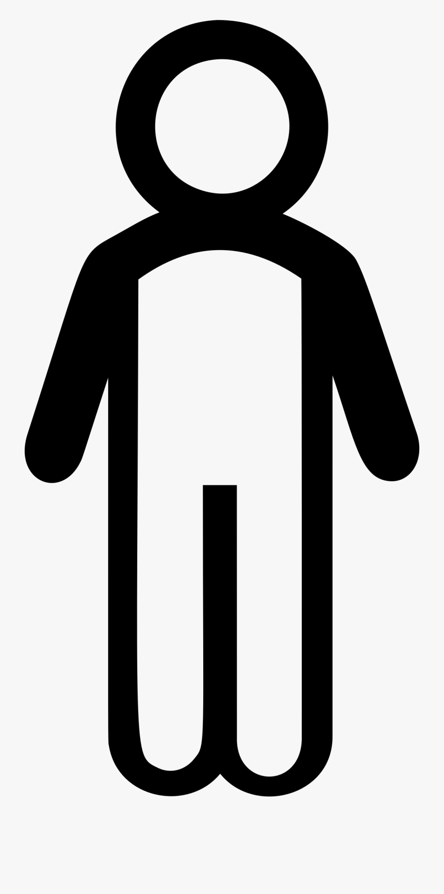 Stick Figure Line Art - Human Figure Clipart, Transparent Clipart