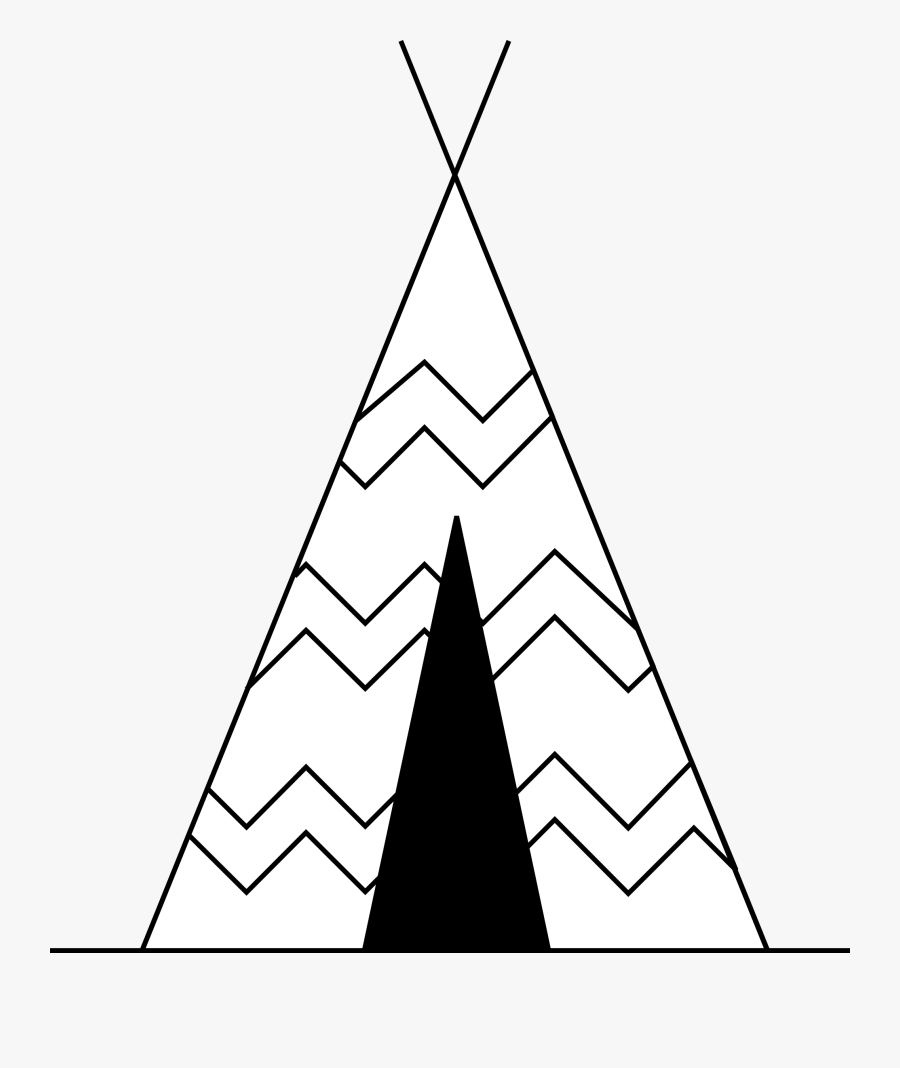 28 Collection Of Teepee Tent Clipart Black And White - Teepee Clip Art Black And White, Transparent Clipart