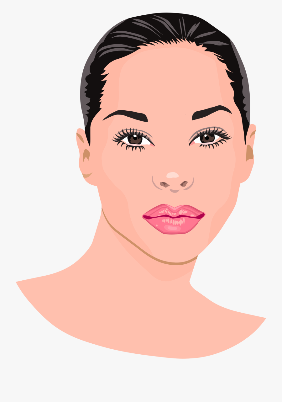 Clipart - Woman Portrait Clipart, Transparent Clipart