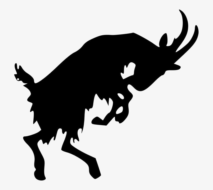 Free Vector Jumping Goat Clip Art - Jumping Goat Silhouette, Transparent Clipart