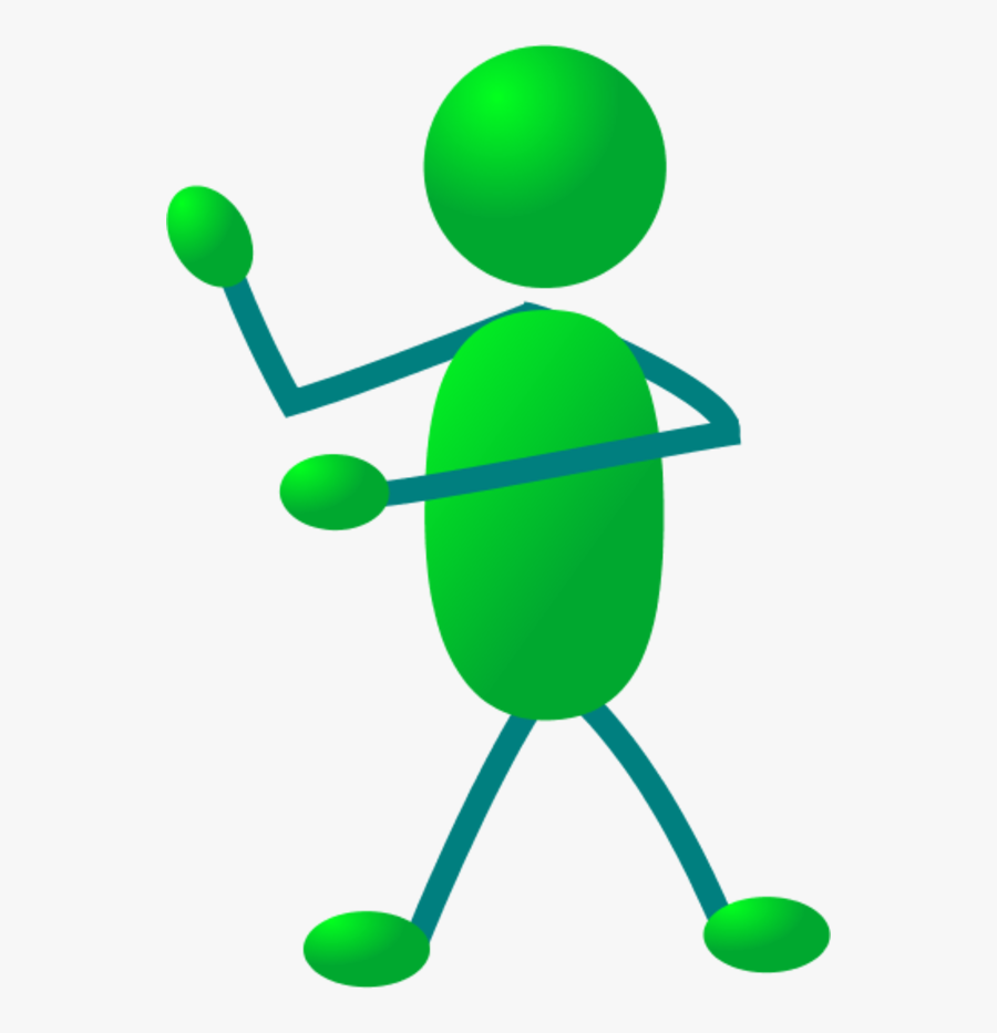 Stick Man Art - Stickman Green Clipart, Transparent Clipart