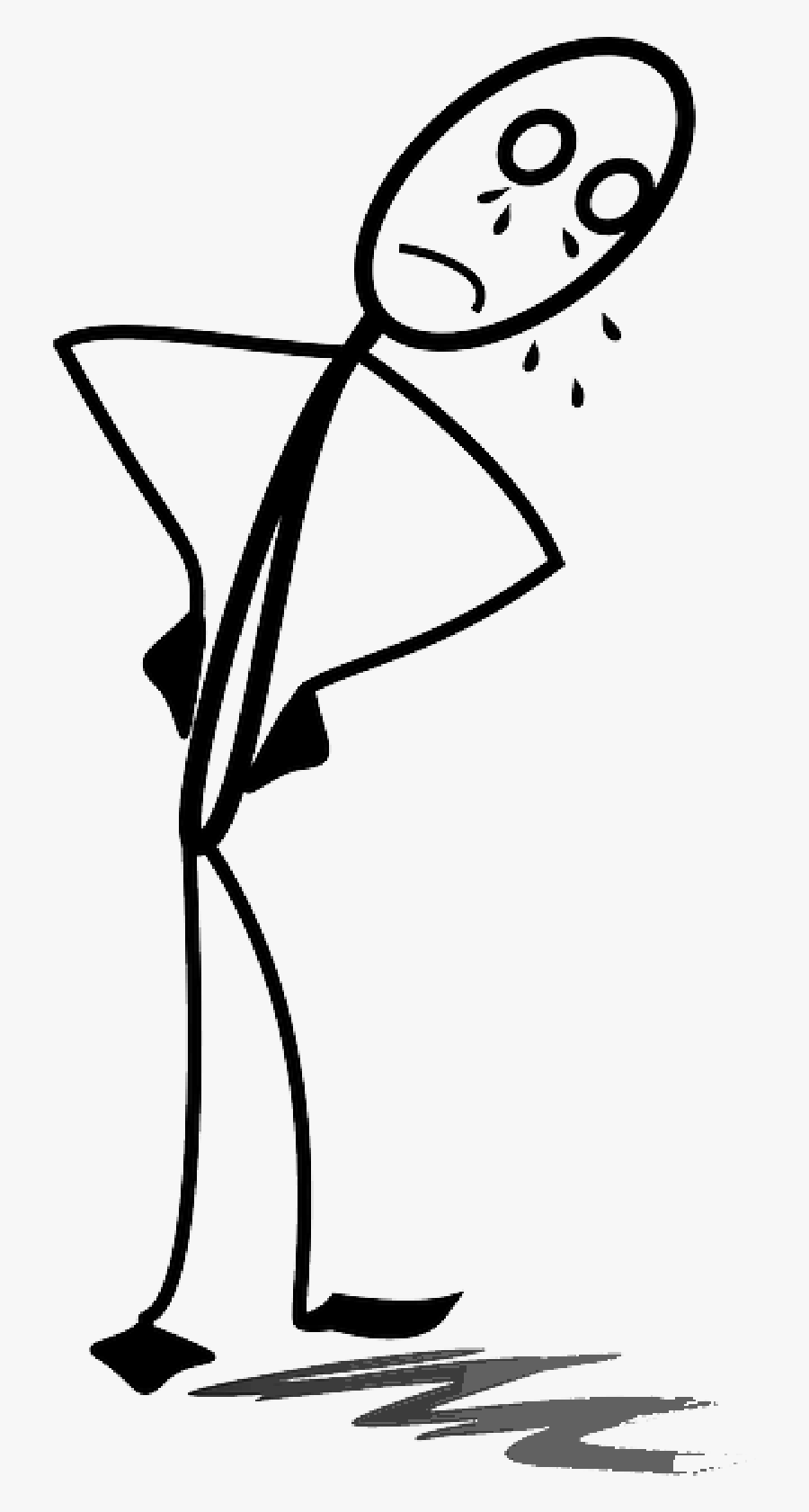 Moses Clipart Stick Figure - Stick Figure Sad Png, Transparent Clipart