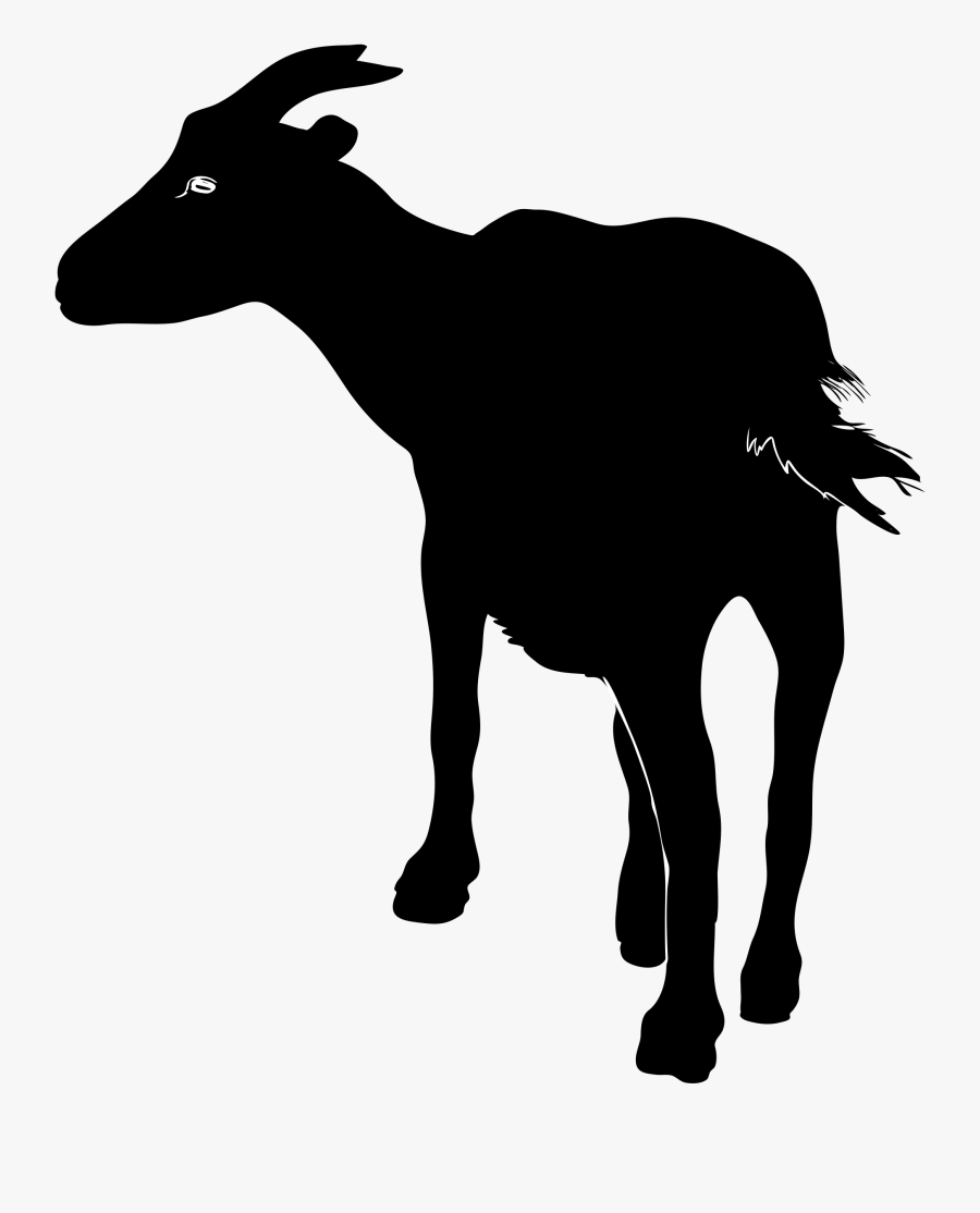 Goat Silhouette - Rearing Goat Clip Art, Transparent Clipart