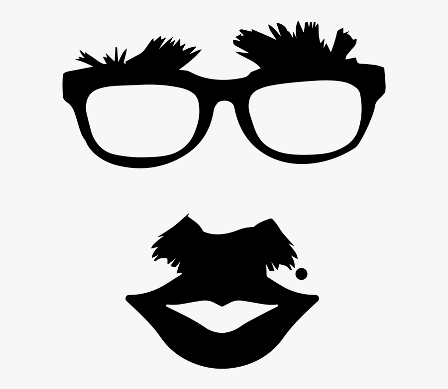 Funny Nose And Glasses Png Clipart , Png Download - Funny Icon Black And White, Transparent Clipart