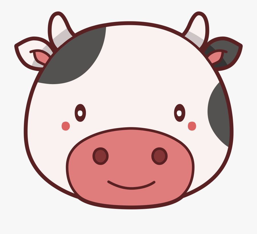 Transparent Cow Face Clipart - Pig Cow Face Png, Transparent Clipart