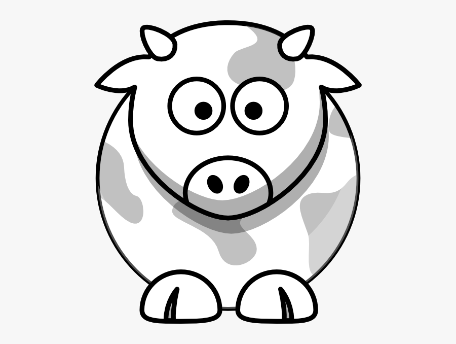 Cow Outline Clip Art At Clker - Clipart Cartoon Cow, Transparent Clipart