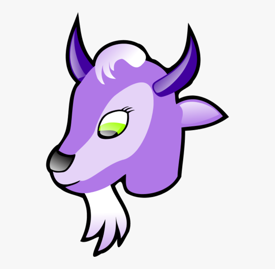 Vector Clip Art - Head Of Goat Clipart, Transparent Clipart