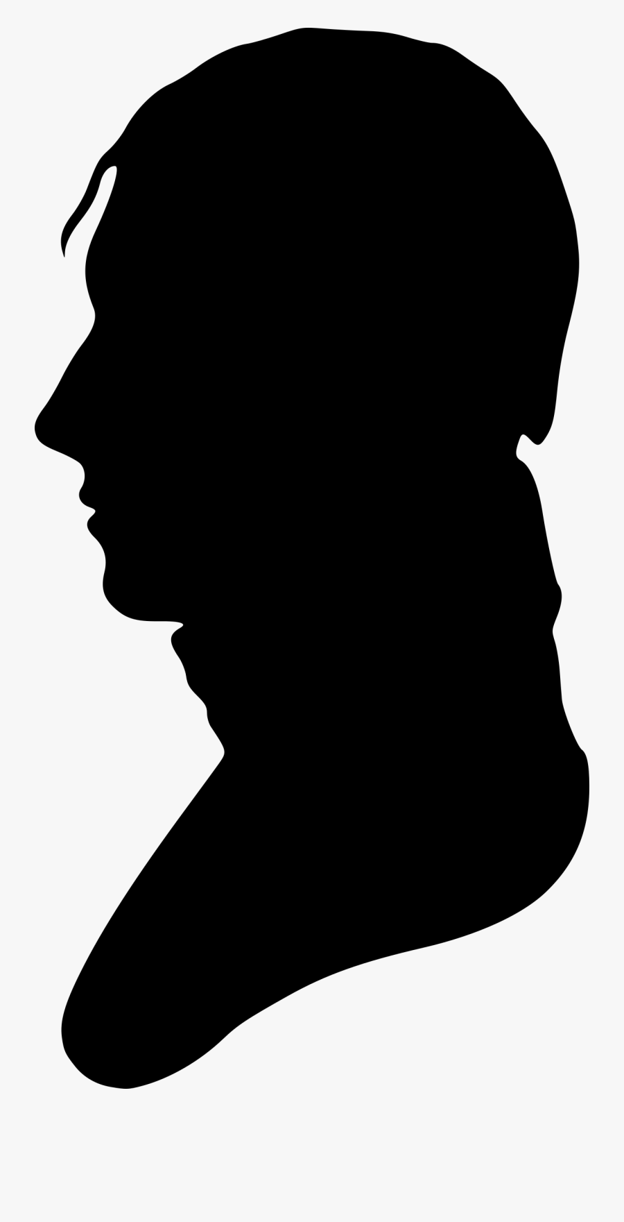 Nose Clipart Silhouette - Face Side View Vector, Transparent Clipart