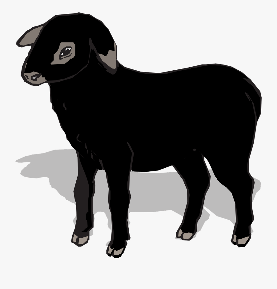 Black Lamb Clip Art - Cartoon Black Sheep Png, Transparent Clipart