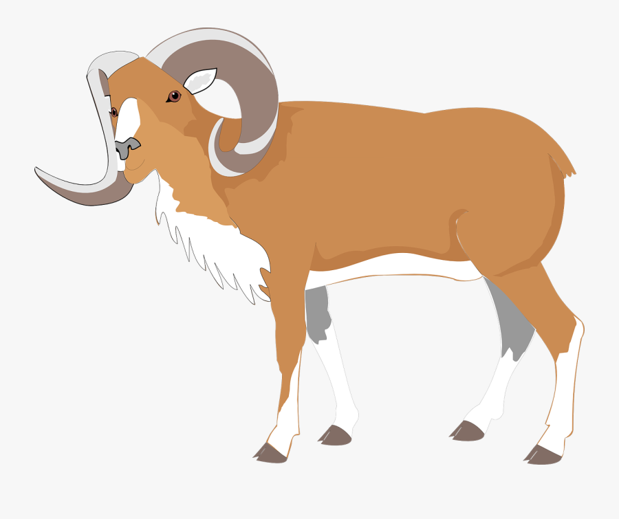 Free Vector Graphic Ram Goat Brown Large Big Image - Gambar Kambing Kartun Png, Transparent Clipart