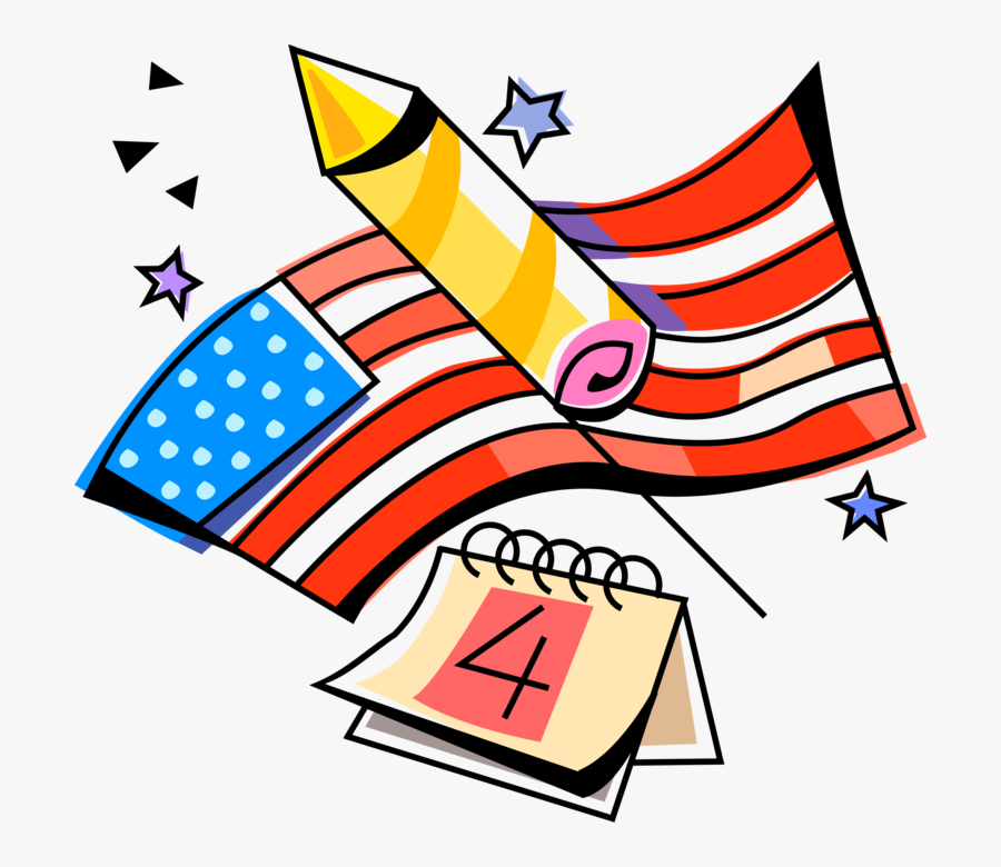 Vector Illustration Of Independence Day 4th Of July - 4th Of July Vector, Transparent Clipart