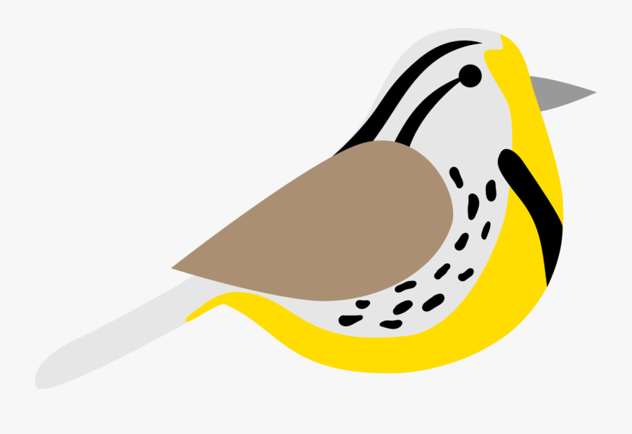 Artwork,line,yellow - Meadowlark Clipart, Transparent Clipart