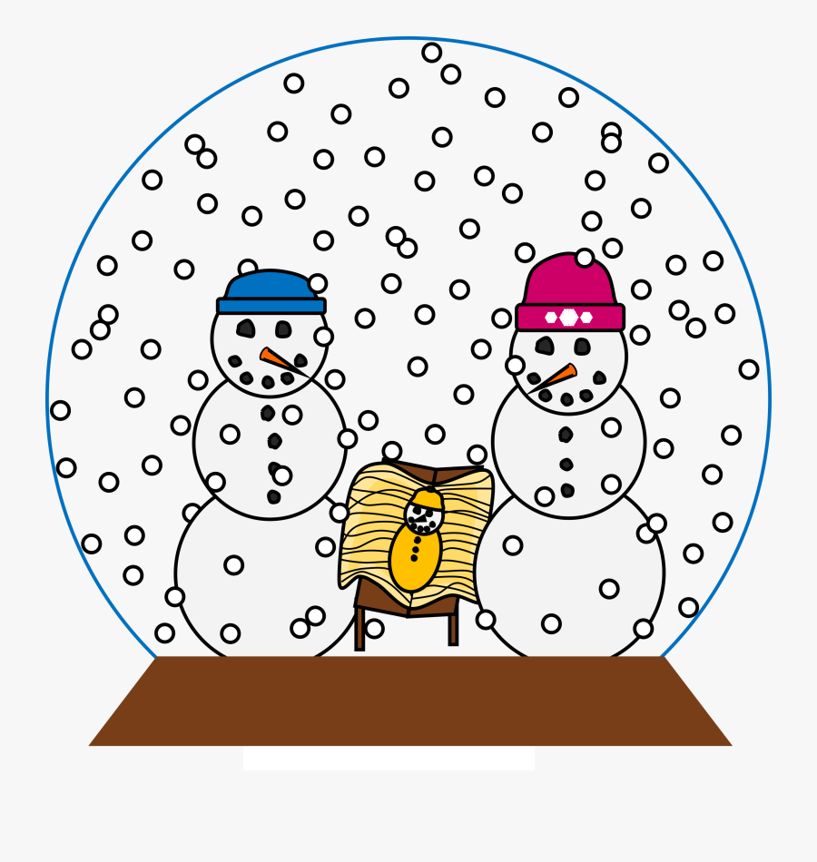 Snowglobe Nativity Clip Arts - Snow Couple Clip Art, Transparent Clipart