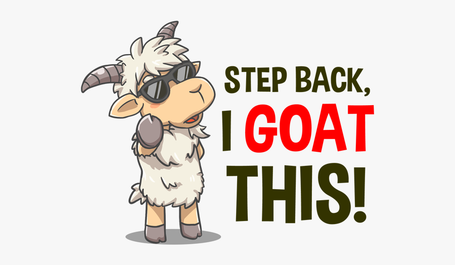 Clip Art Goaty Mcfly Stickers For - Cartoon Goat With Sunglasses, Transparent Clipart