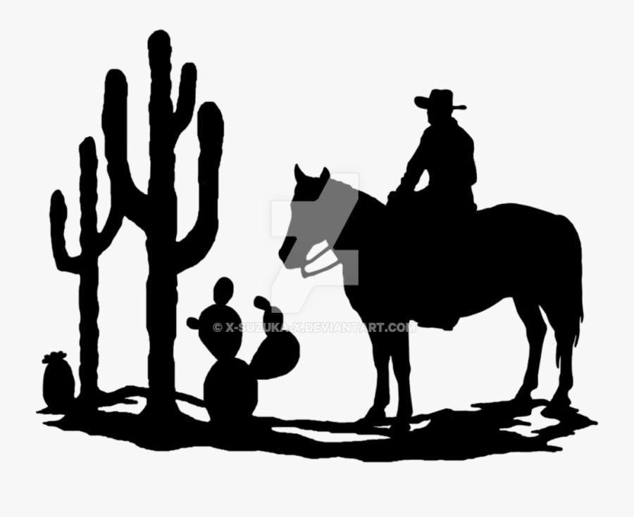 Transparent Western Horse Clipart - Silhouette Western Clip Art, Transparent Clipart