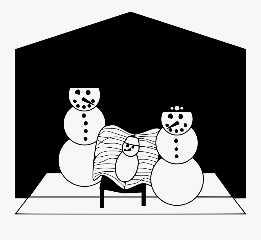 A Snowman Nativity Clip Arts - Cartoon, Transparent Clipart