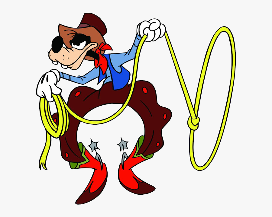Picture Of A Cowboy Clipart - Mickey Mouse Cartoon Goofy, Transparent Clipart