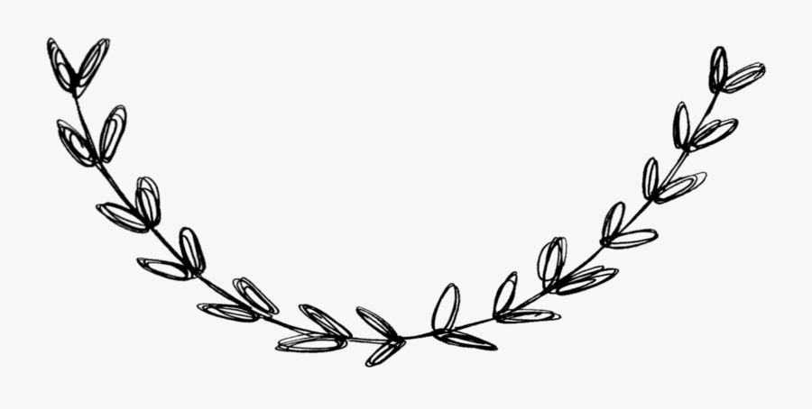 Laurel Clipart Half - Half Floral Wreath Black And White, Transparent Clipart