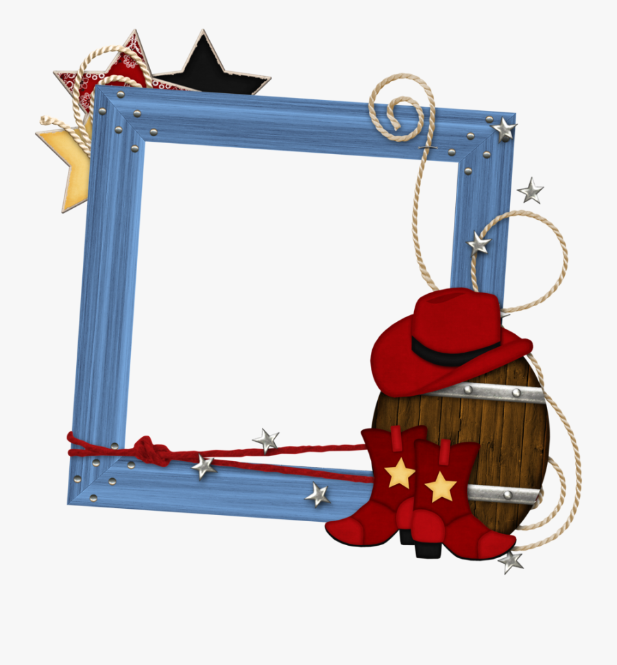 Cowgirl Frame, Transparent Clipart