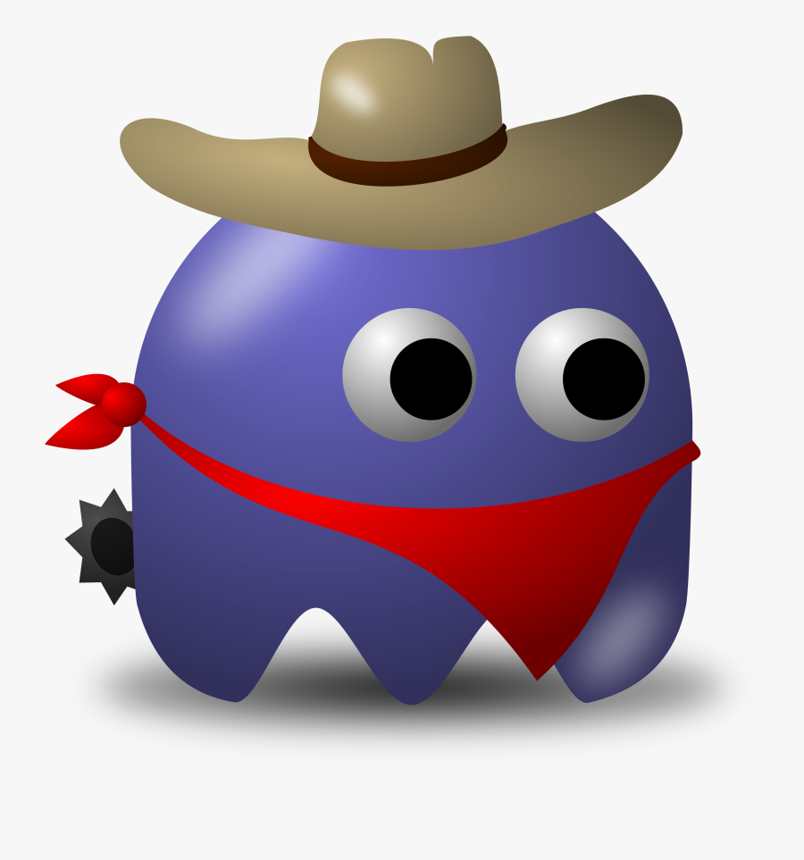 Rodeo Cowbow Avatar Character With Hat - Cowboy Pac Man, Transparent Clipart