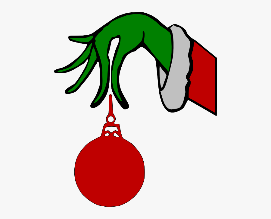 Grinch Arm Holding Ornament Svg, Transparent Clipart