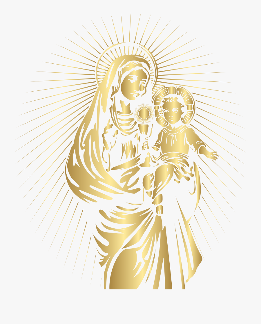 Blessed Virgin Mary And Baby Jesus - Blessed Virgin Mary Png, Transparent Clipart