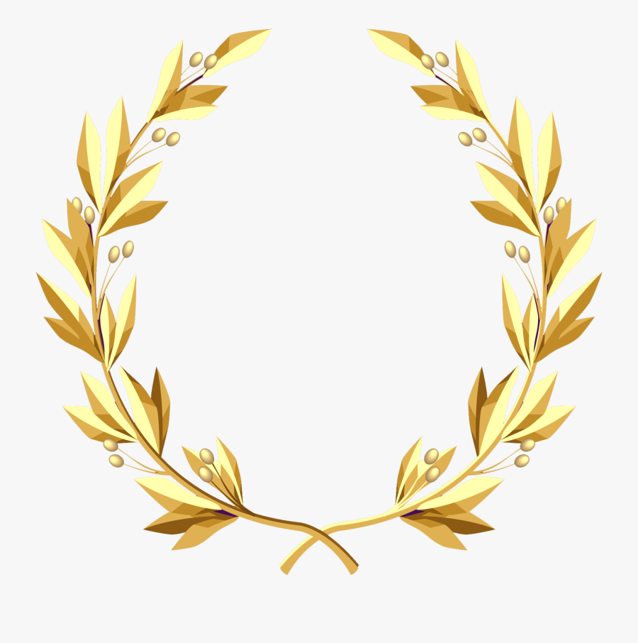 Transparent Gold Wreath Png Clipart Picture - Transparent Background Gold Laurel Wreath Png, Transparent Clipart
