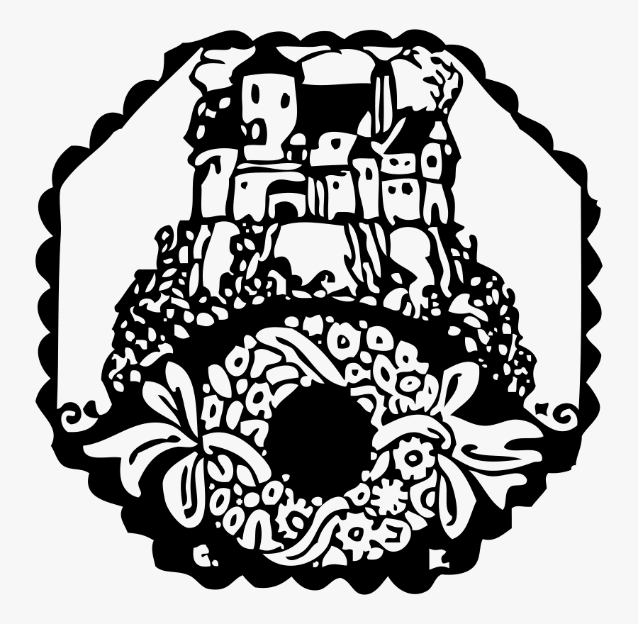 Free Vector Abbey And Wreath Clip Art - Clip Art, Transparent Clipart