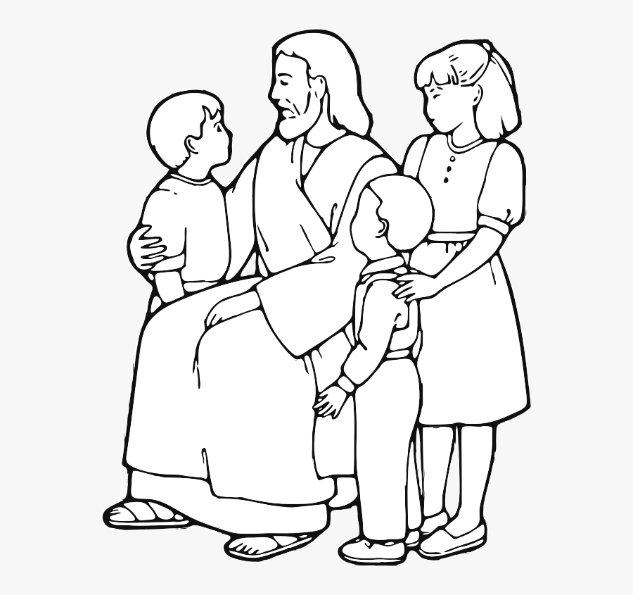 Clip Art Jesus Clip Art Black And White - Jesus Teaching Clipart Black And White, Transparent Clipart