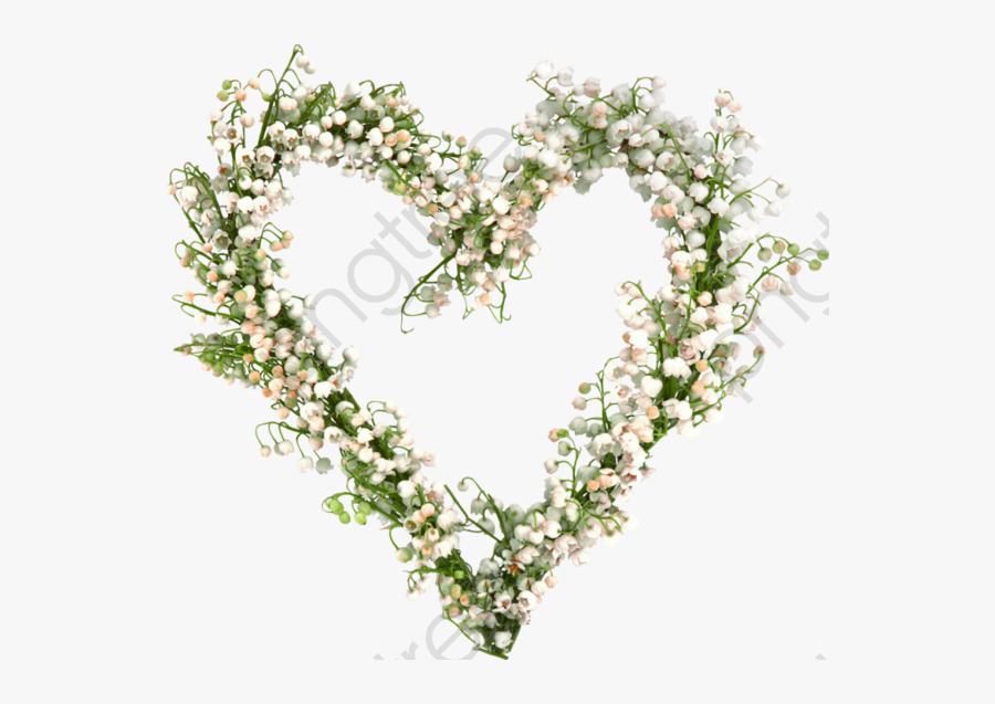 Wreath Clipart Heart - Serwetki Papierowe Z Konwaliami, Transparent Clipart