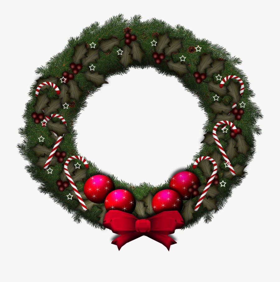 Vertical Wreath Png Transparent Backround - Advent Calendar Number 1, Transparent Clipart