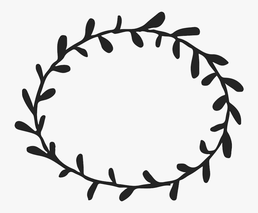 Of Leaves Rubber Stamp - Simple Circle Border Design, Transparent Clipart