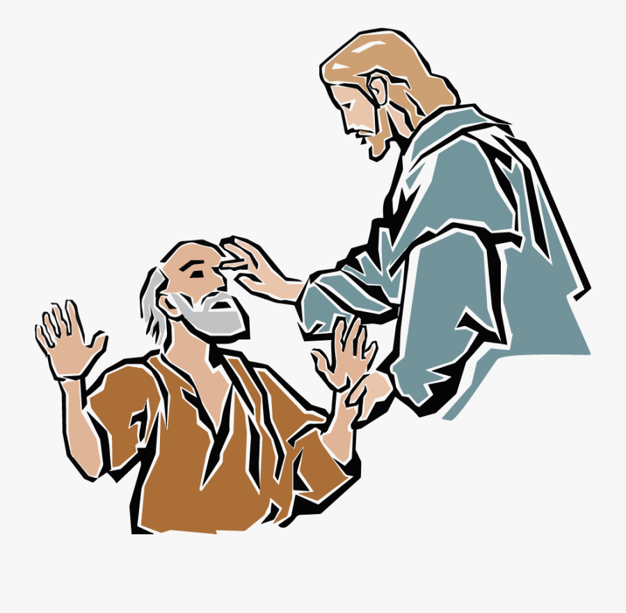 Sacred Heart Province Ernakulam Clip Art Royalty Free - Jesus Heals The Blind Man Png, Transparent Clipart