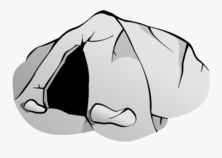 Cave - Clipart - Cave Clipart Black And White, Transparent Clipart