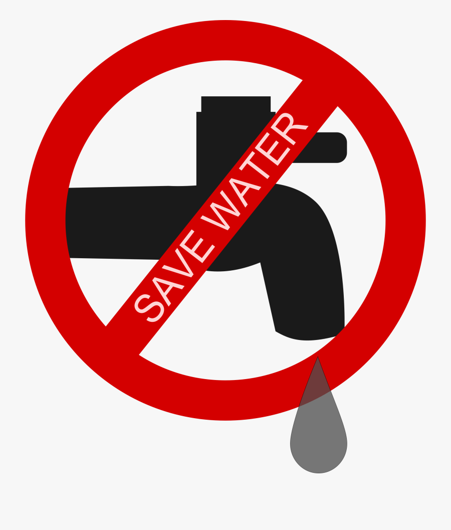 Collection Of Water - Stop Wasting Water Sign, Transparent Clipart