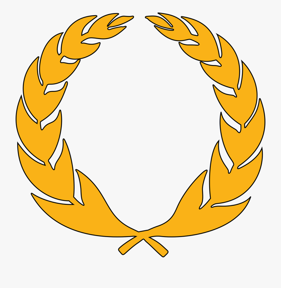 Stylised Laurel Wreath - Bay Laurel, Transparent Clipart