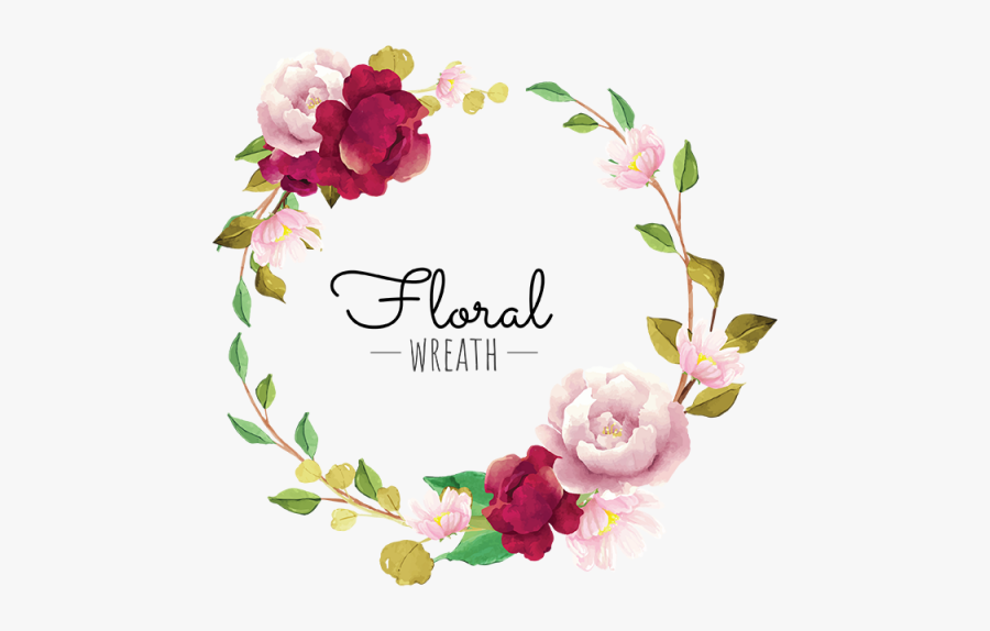 Flower, Wreath, Red, Burgundy, Blooming, Pink, Beautiful, - Flower Wreath Png Free, Transparent Clipart