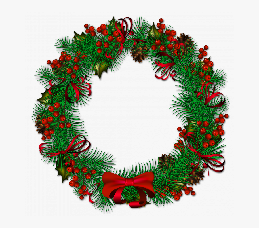 Transparent Watercolor Christmas Wreath Png - 7 Days Before Christmas, Transparent Clipart