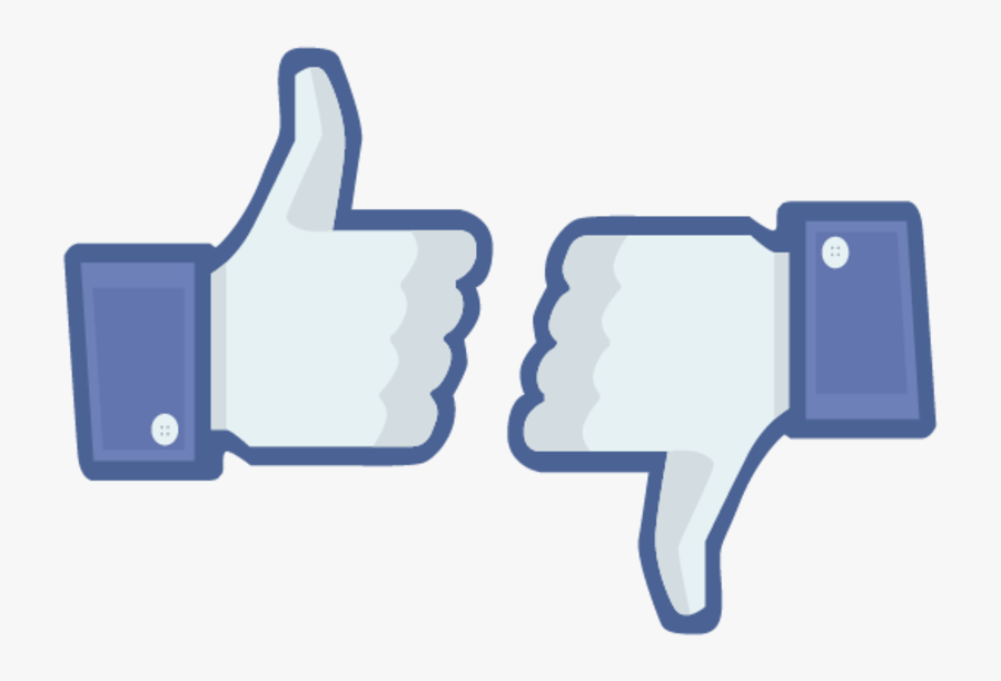 Thumbs Up And Thumbs Down Clipart - Facebook Thumbs Up And Down, Transparent Clipart