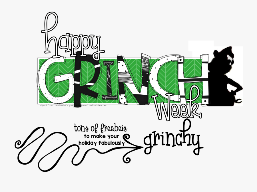 Long Grinch Week Sign - Illustration, Transparent Clipart
