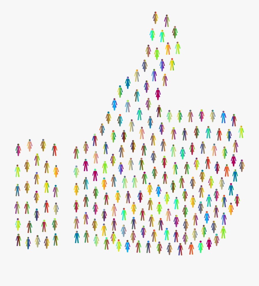 Prismatic People Thumbs Up 3 Graphic Transparent Download - People Thumbs Up Clipart, Transparent Clipart