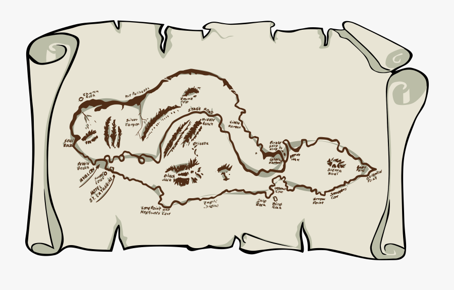 Treasure Map Big Image - Map Of Cave Clipart, Transparent Clipart