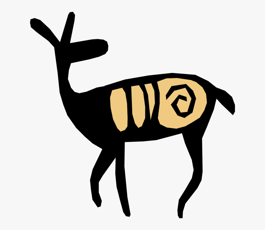 Cave Artwork Caribou Vector, Transparent Clipart