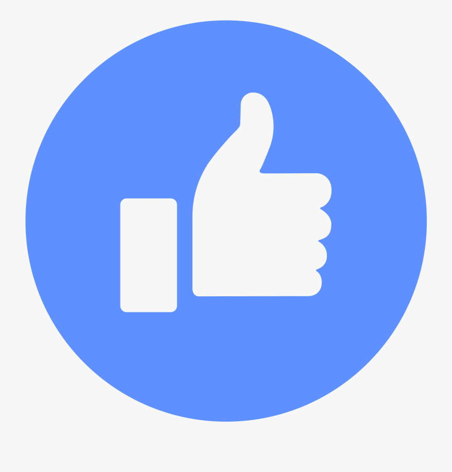 Facebook Thumbs Up Png- - Facebook Messenger Round Icon, Transparent Clipart