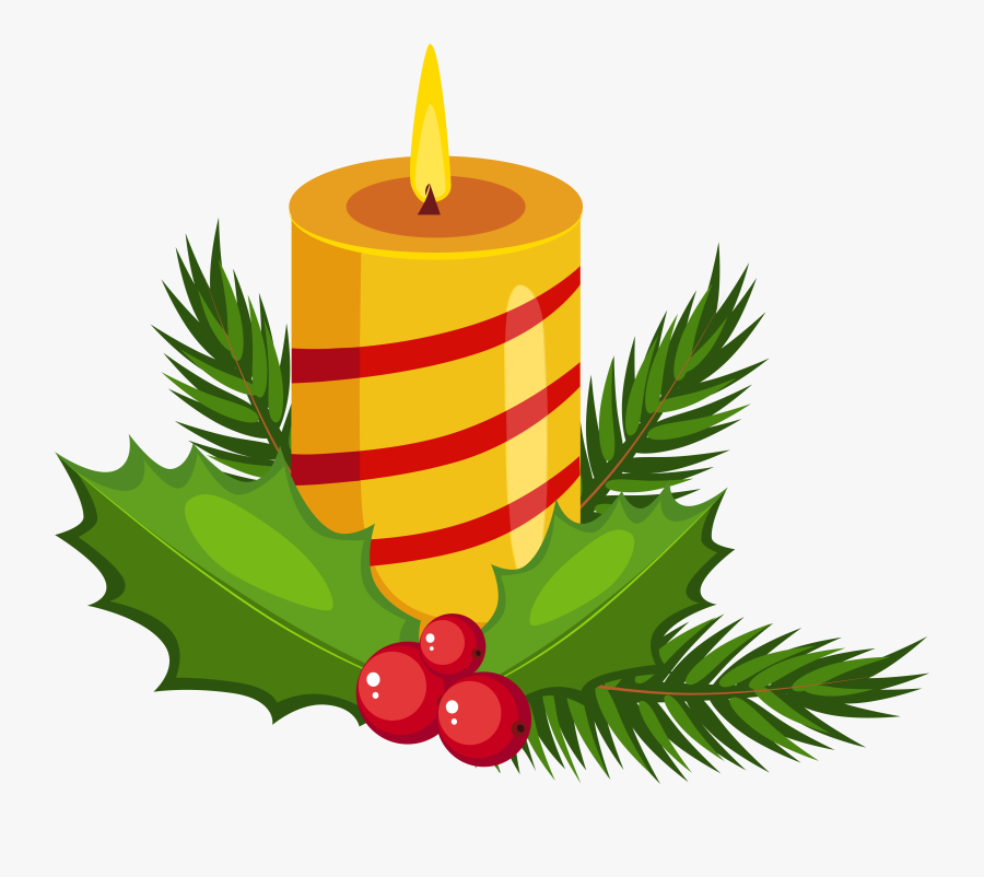 Christmas Holly Candle Transparent Clip Art Image Gallery, Transparent Clipart