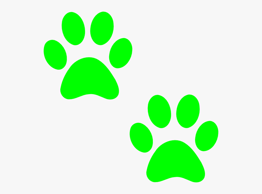 Green Paw Prints Clip Art At Vector Clip Art - Blue Paw Prints Clip Art, Transparent Clipart