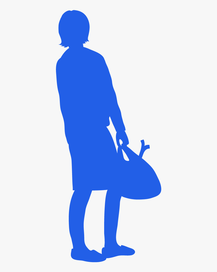Silhouette Clip Art - Cartoon Person Standing Transparent Background, Transparent Clipart