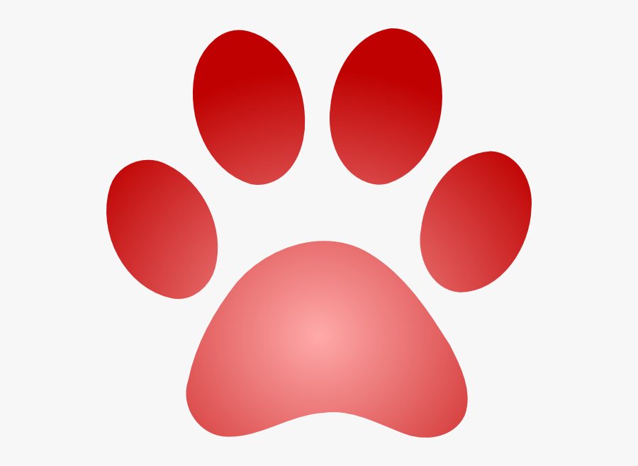 Transparent Dog Paw Print Clipart - Red Lion Paw Print, Transparent Clipart