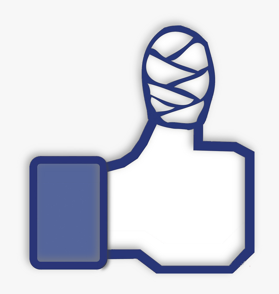 No Facebook Page - Broken Thumbs Up, Transparent Clipart